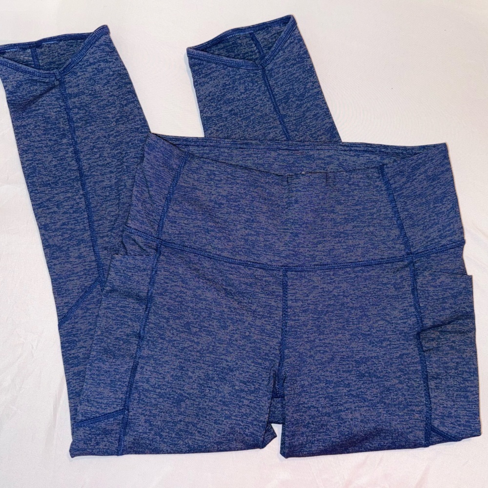 Athleta Women Navy Blue Athletic Performance High Rise Leggings Size Medium